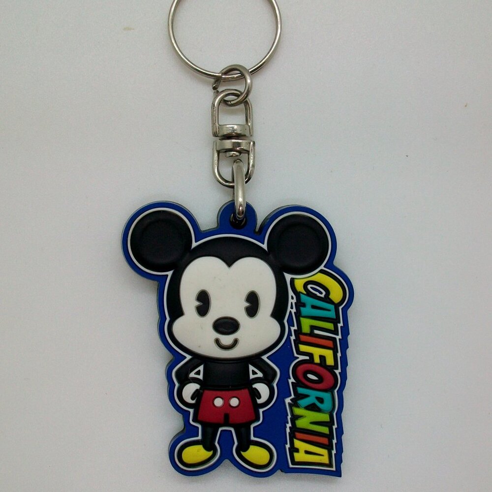 Disney California Mickey Mouse PVC Souvenir Keychain